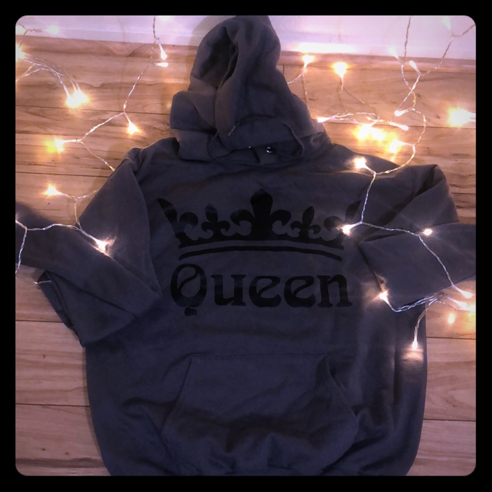 Dark gray queen  hoodie